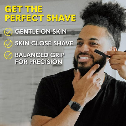 The Beard Club Premium Beard Kit for Men - Grooming & Care Kit - Cedar & Sandalwood Oil, Sandalwood Balm, Shampoo, Brush, Comb, Trimming Scissors, Straight Edge Razor - Gift Set