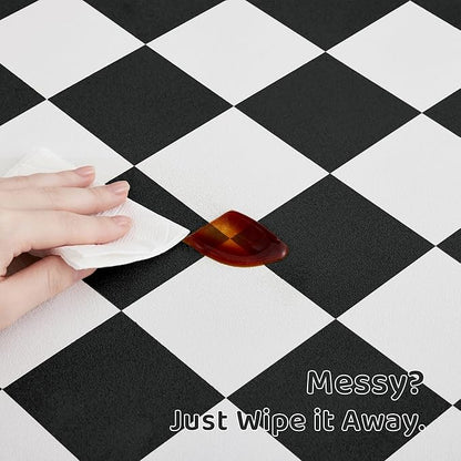 Ralxion Checkered Dog Feeding Mat, Absorbent Mats for Dog Food and Water Bowl, Dispenser, Feeder, Retro Aesthetic Black Checkerboard Pet Placemat for Dogs, Cats, Puppy Accessories, 16" X 24”