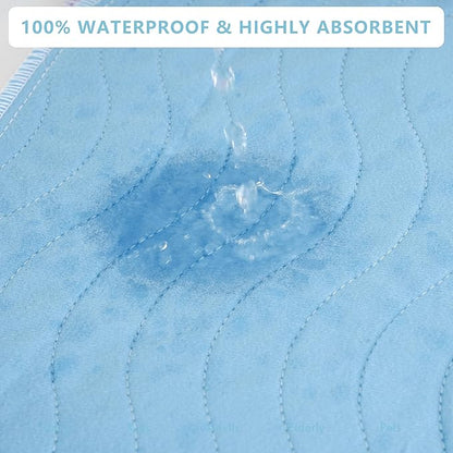 DAHAPYBOO Washable Underpads, 36"x54" 2 Pack Incontinence Bed Pads, Heavy Absorbency Reusable for Elderly, Kids, Adults and Pets, Waterproof Quick Drying for Bed, Sofa, Floor