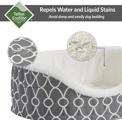 MidWest Homes for Pets Orthoperdic Egg-Crate Nesting Pet Bed w/ Teflon Fabric Protector, Large Gray