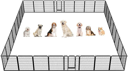 Yaheetech Dog Playpen Indoor, Extra Wide Outdoor Dog Fence Foldable Pet Puppy Exercise Pen for Yard/Garden/RV Camping, 32 Panels 40 Inch Height x 32 Inch Width