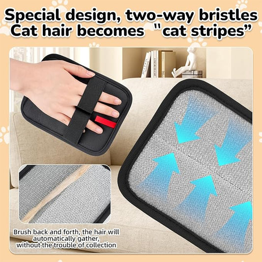 2Pcs Pet Hair Remover, electrostatic pet Hair Removal Gloves, cat and Dog pet Hair Removal Tools, Suitable for Bed Sheets, Blankets, Clothes, Sofas, Multi-Functional Beauty Gloves