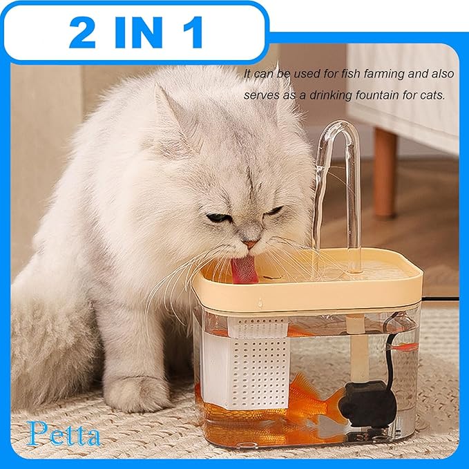 USB Cat Water Fountain,Dog Water Dispenser for Camping,Automatic Pet Fountain with Acrylic Curved Outlet Tube,Bowl,1 Filter Cotton,Outdoors,Green PC101-5