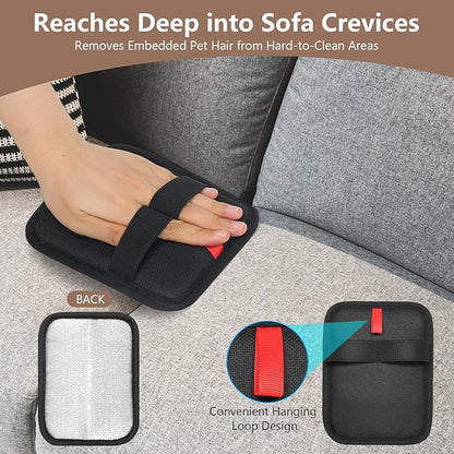 Pet Hair Removal Gloves - Gentle Deshedding Brush for Dogs & Cats, Efficient Fur & Hair Removal, Perfect for Home & Outdoor Use, Comfortable, Easy to Clean & Durable
