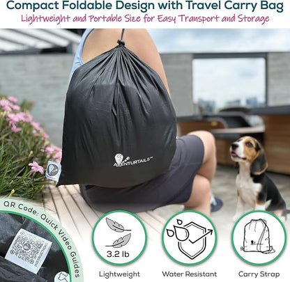 Portable Foldable Dog & Cat Playpen - Indoor Outdoor Travel - Medium Collapsible Pet Play Pen for Small Dogs, Puppies & Kittens - Lightweight Enclosure with Breathable Mesh, Fleece Liner & Carry Bag