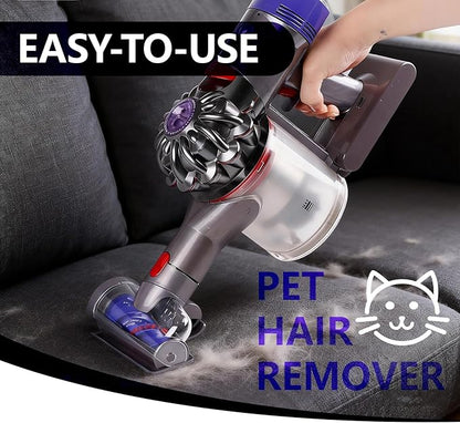 OTTWL Mini Motorized Brush Head Compatible with Dyson V7 V8 V10 V11 V15 Vacuum Cleaners - Pet Hair Removal Vacuum Attachment - Hair Screw Tool for Carpeted Stairs, Couch/Sofa Cushions, Car Carpet