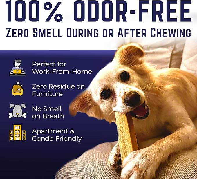 Devil Dog Pet Co - Yak Cheese Dog Chews Large 3 Pack for Aggressive Chewers - Odor-Free Long Lasting Himalayan Treats, Medium & Large Breeds 25-55 lbs, 4-Ingredient Dental Enrichment & Anxiety Relief