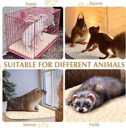 Drydiet 4 Pack Self Warming Cat Pads Self Heating Cat Mat Washable Homeless Dogs Thermal Pads Kennel Pad Reflects Body Heat Warm Crate Bed Mat for Indoor Outdoor Pet(Camel,16 x 20 Inch)