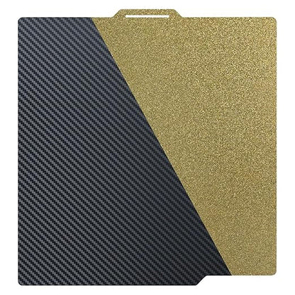 Textured PEI & Smooth PET (Carbon Fiber Pattern) Heat Bed Plate Flexible Print Bed Compatible with Bambu Lab X1C / X1 / X1E / A1 / P1S / P1P