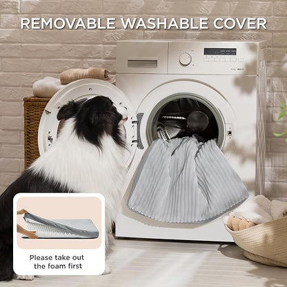Bedsure ComfyFleece Dog Bed for Small Dogs - Orthopedic Pet Beds with Removable Washable Cover, NOT Waterproof Egg Crate Foam Puppy Mat, Suitable for Pet Up to 20 lbs, 23"x17"x2.8", NOT for Chewers