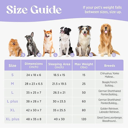 LE SURE Cute Dog Bed Medium Size Dog, Orthopedic Waterproof Medium Pet Beds with Sides, High Back Non-Slip Bottom and Egg-Crate Foam Pet Couch Sofa with Washable Removable Cover, Blue