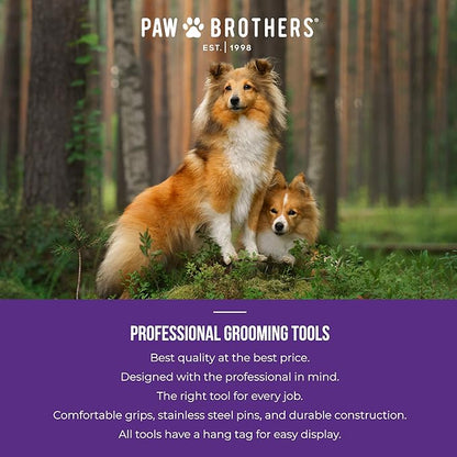 Paw Brothers Deshedding Tool, Deshedding Brush for Dogs and Cats, Professional Dog Grooming for Shedding, Pet Hair Remover, Fur Removal Brush for Medium and Long Pet Hair, 4" x 6", Large
