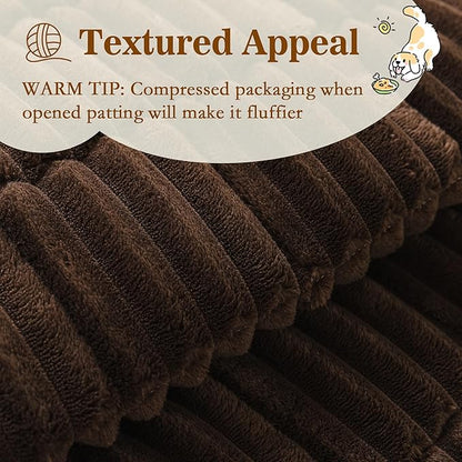 MYSKY HOME Couch Covers for 3-4 Cushion Sofa Pet Friendly, Couch Cover for Dogs, Sofa Covers for Pets Washable, Soft Non-Slip Sofa Slipcovers Furniture Protector Covers, Chococlate, 27.6" x 82.7"