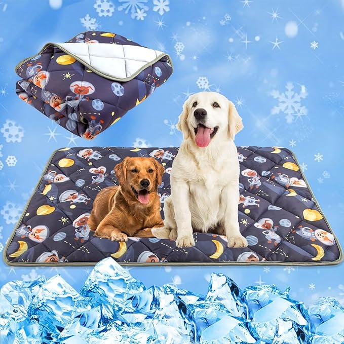 Paw Legend Dog Cooling Mat for Dogs Cat Cooling Pad for Dog Pet Cooling Mat Cooling Blanket Summer Cool Tech Fabric Washable Dog Sleeping Pad on Kennel Sofa Bed Floor Car Seats, Medium