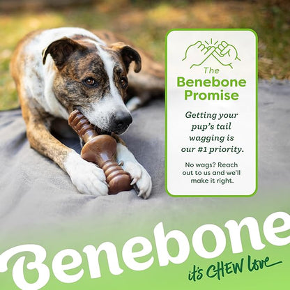 Benebone Zaggler Rolling Dog Chew Toy for Aggressive Chewers, Real Bacon, Made in USA, Small