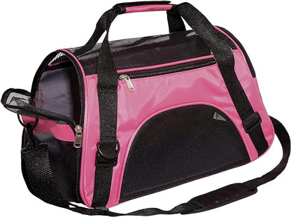 MuchL Pet Carrier Soft-Sided Carriers for Cat Carriers Dog Carrier for Small Medium Cats Dogs Puppies Pet Carrier Airline Approved Cat Dog Pet Travel Carrier (Medium,Pink)