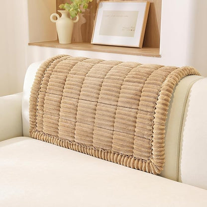 OstepDecor Washable Couch Cover for Dogs, Thick Pet Friendly Sofa Covers, Soft Couch Protector, Paw Cart Sofa Slipcovers, Cushion Protector for Leather, Sectional, Loveseat (35.4" x 35.4", Khaki)