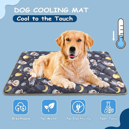 Paw Legend Dog Cooling Mat for Dogs Cat Cooling Pad for Dog Pet Cooling Mat Cooling Blanket Summer Cool Tech Fabric Washable Dog Sleeping Pad on Kennel Sofa Bed Floor Car Seats, Medium