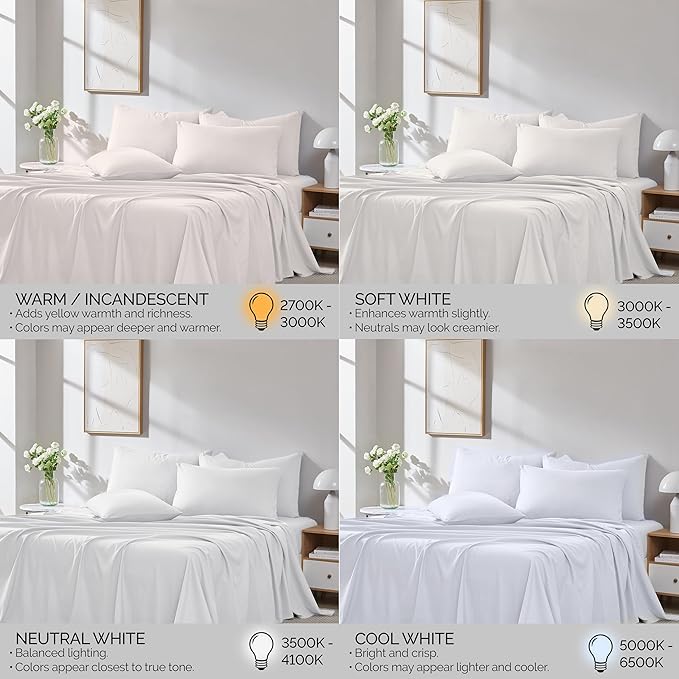 Southshore Fine Living, Inc. 6-Piece Full Size Bed Sheets Set, Deep Pocket Hotel Collection Full Size Sheets with Fitted and Flat Sheet, Standard Size Pillowcases Set of 4, White Sheet Set