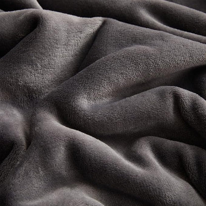 KMUSET Fleece Blanket Twin Size Dark Grey Lightweight Throw Blanket Super Soft Cozy Microfiber Blanket Factory Shop