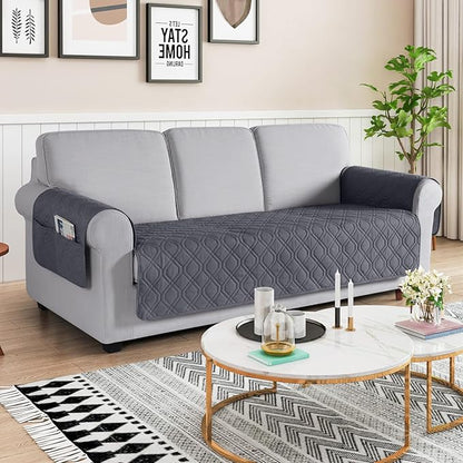 VANSOFY Couch Cover, Waterproof Sofa Covers Washable Slipcover Furniture Protector Couch Seat Covers Non-Slip Couch Cover for Dogs, Pets(Sofa Plus, Dark Gray)