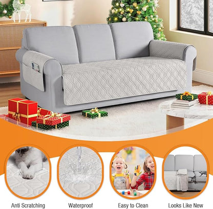 VANSOFY Couch Cover, Waterproof Sofa Covers Washable Slipcover Furniture Protector Couch Seat Covers Non-Slip Couch Cover for Dogs, Pets(Sofa Plus, Off White)