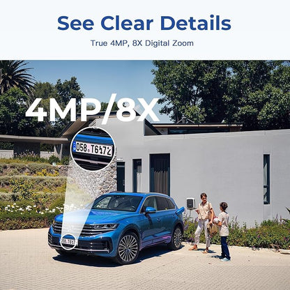 4MP Indoor Cameras for Home Security Outdoor, Home Security Camera System, 2.4g/5g Camera for House/Elder/Dog/Pet/Baby, Plug and Play, Support Card/Cloud (Not Included), Wired, 2PCS