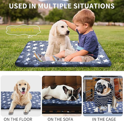 Dog Bed Mat – Soft & Comfortable Dog Kennel Pad for Crate – Durable Crate Bed & Mat for Dogs & Cats – Ideal for Crate, Kennel, and Home Use