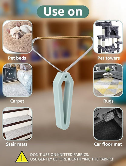 1 PCS Pet Hair Removal Tool, Fuzz Lint from Carpet, Rug, and Furniture – Effective Rake,Scraper,Shaver and Brush – Lint Cleaner and Pro Pet Hair Remover – Ideal for Pet Towers,Couch,Car