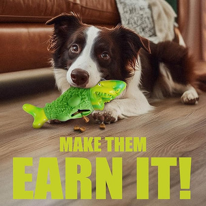 Tough Dog Chew Toys for Aggressive Chewers, Interactive Treat Dispensing Dog Toy, Durable Dog Toys for Medium & Large Dogs - Great for Boredom
