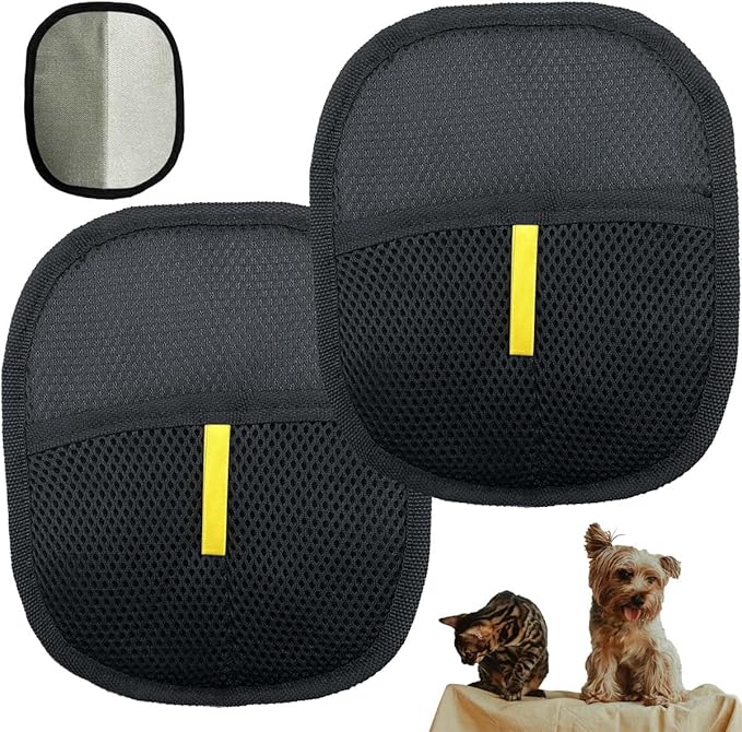 KVZVK 2Pcs Pet Hair Remover Gloves，Reusable Pet Grooming Hair Remover Electrostatic Gloves for Dogs, Cats & Horses Long and Short Hair Fur