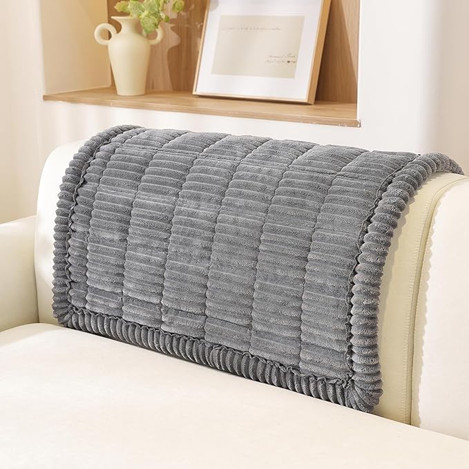 OstepDecor Washable Couch Cover for Dogs, Thick Pet Friendly Sofa Covers, Soft Couch Protector, Paw Cart Sofa Slipcovers, Cushion Protector for Leather, Sectional, Loveseat (35.4" x 35.4", Dark Grey)