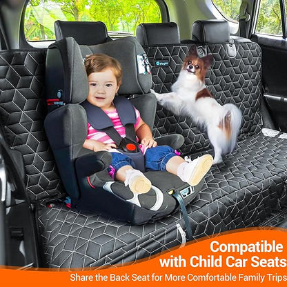 Meginc Bench Dog Car Seat Covers for SUV, Waterproof Dog Seat Cover for Back Seat Fit Ford Explorer Heavy Duty Non Slip Back Seat Cover Protector for Chevrolet Tahoe/Yukon/Suburban/Expedition