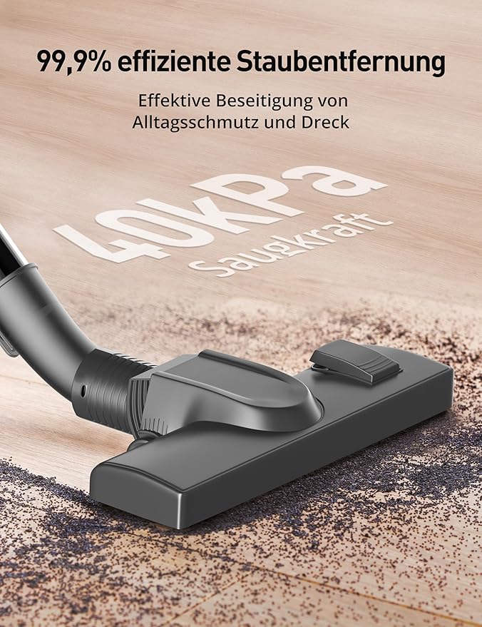 Aspiron Canister Vacuum, 1600W/40KPA Canister Bagged Vacuum, 4QT Dust Bag, H13 HEPA Filter, 5 Tools, Pet-Friendly,Variable Power Control,for Carpets, Hardwood Floors, Stairs, Pet Hair, Household