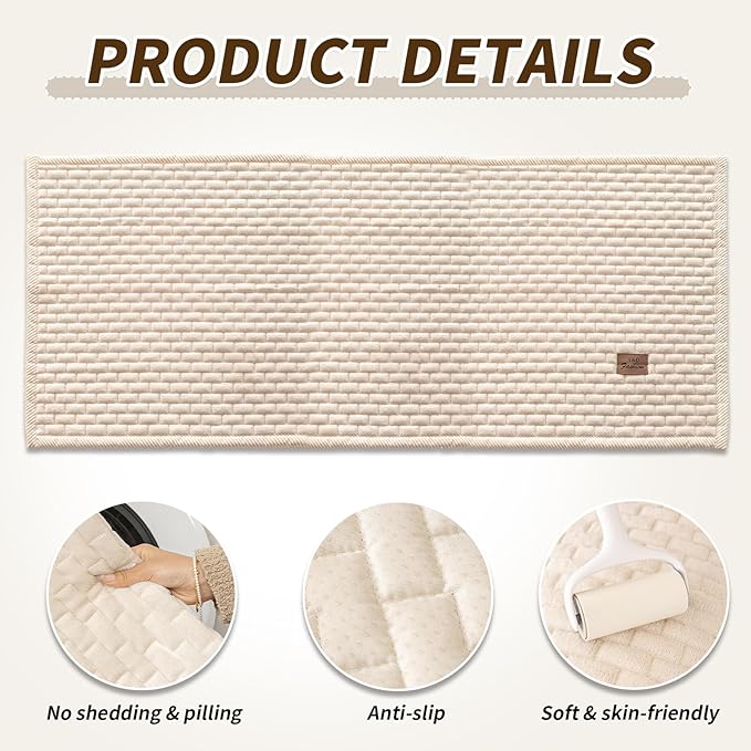 Couch Covers for Dogs Washable, Velvet Dog Couch Cover Protector, Fuzzy Plush Pet Sofa Cover for 2-3 Cushion Couch, Sofa Covers for Pets(1PC,Beige White,27.6"x70.9",2-3 Seater Sofa Pad Cover)