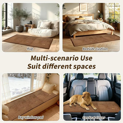 Couch Covers for Dogs Washable, Velvet Dog Couch Cover Protector, Fuzzy Plush Pet Sofa Cover for 2-3 Cushion Couch, Sofa Covers for Pets(1PC,Dark Brown,27.6"x70.9",2-3 Seater Sofa Pad Cover)