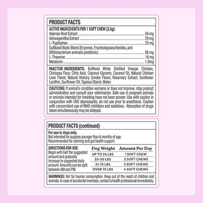 New! WellJoy Dog Supplement Calming+ GutBoost | Dog Health Supplement | Promotes Relaxation & Calmness | Dual-Benefit GutBoost Formulation | Vet Formulated | USA Made | Chicken Flavor | 90 Soft Chews
