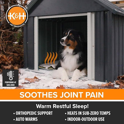 K&H Pet Products Lectro-Soft Orthopedic Outdoor Heated Cat Bed for Outdoor Cat Houses, Safety Listed Automatic Warming Pad, Soft & Flexible, Washable Cover - Small 18 X 14in Tan 20W (Pack of 6)