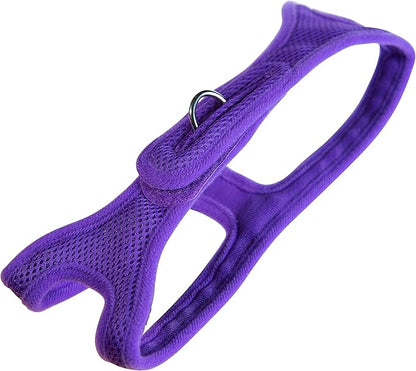 Velpro Mesh Pet Shoulder Harness Collar, 11"-12", Purple