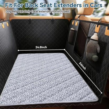 MH MYLUNE HOME Cooling Pet Car Mat for Backseat–Non-Slip Oxford Fabric,Pet-Friendly Seat Covers,Travel Pet Bed,for Backseat/Trucks SUVs Extender Seat Protectors 24.8"x54" inch