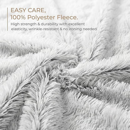 PJYuCien Dog Blanket for Dogs, Puppies and Pets, Lightweight & Portable Fluffy Fleece Throw, Super Soft Plush Cat Blanket for Couch/Car Seat/Furniture, Machine Washable, 30"x40", Grey