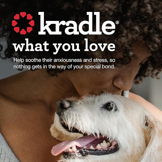 Kradle Calming Bundle for Dogs - Peanut Butter Bliss Bars (6) + Calming Chews (75) - Ashwagandha L-Theanine - Occasional Anxiety Support
