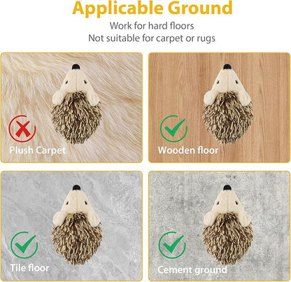 Gigwi Interactive Moving Cat Toy, Automatic Squeaky Cat Toy Hedgehog Design for Indoor Self Play, Upgraded 500mAh USB Rechargeable Electronic Pet Chase Toy for Exercise