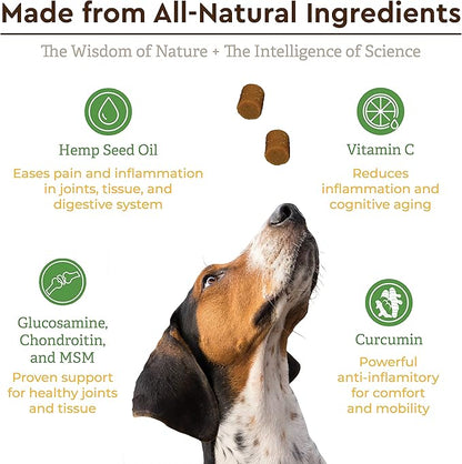 Infinite Pet Life Ultimate Hip & Joint Chews for Dogs – Peanut Butter Flavor – Glucosamine, Chondroitin, MSM & Turmeric – Advanced Joint Support for Dogs 90 Soft Chews
