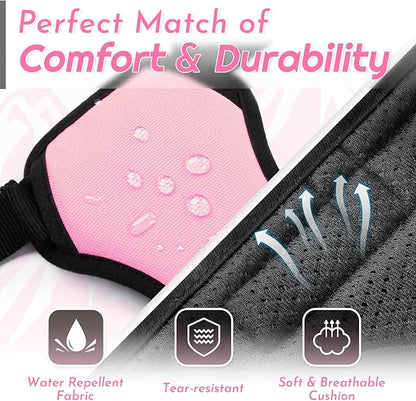 Eagloo Dog Harness for Large Dogs, No Pull Service Vest with Reflective Strips and Control Handle, Adjustable and Comfortable for Walking, No Choke Pet Harness with 2 Metal Rings, Pink, XL