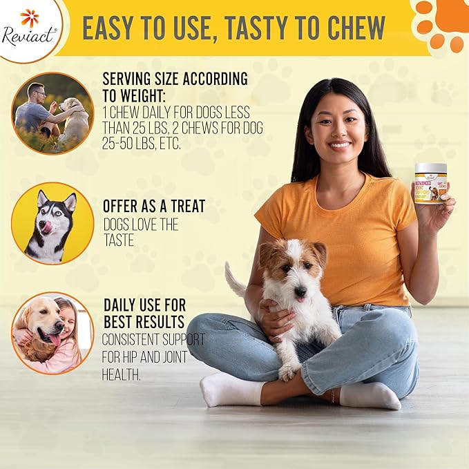 Advanced Canine Joint Supplement – Joint Care for Dogs – Active Dog Supplement with Devil’s Claw Boswellia & Turmeric – Tasty Dog Supplement for All Dog Breeds and Ages