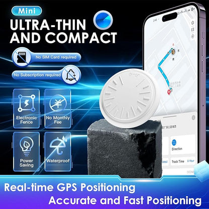Mini GPS Tracker for Vehicles – Hidden Magnetic Car Tracker Device, Real-Time GPS Tracking for Kids, Car, Pets, No Monthly Fee, Works with Apple Find My and Google Find Hub, Vehicle Locator