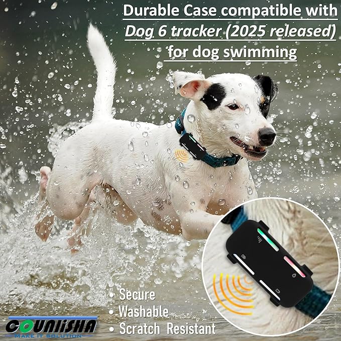 2 Pack Silicone Holder Compatible for Tractive GPS Dog Tracker (2025) for pet Collar,Durable Rubber Cover,Secure case Compatible for tractive Dog 6 tag for Necklace (Black,Green)