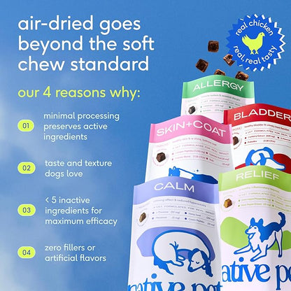 Native Pet Dog Allergy Chews - Dog Allergy Relief for XL Breeds - Supports Seasonal Itch Relief, Healthy Immune Function & Reduces Sneezing - Colostrum, Spirulina, & Probiotics - 30 Days Supply