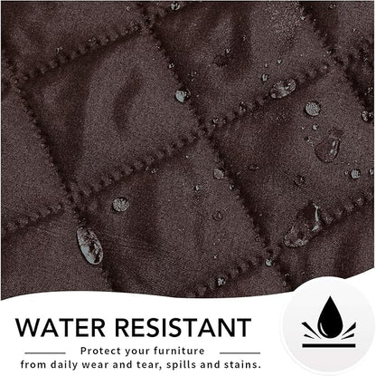 Easy-Going Oversized Recliner Cover Reversible Couch Cover Sofa Cover for Living Room Water Resistant Furniture Protector with Elastic Straps for Pets Dog (Oversized Recliner, Chocolate/Ivory)